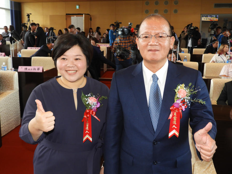 國民黨由現任議長張清照（右）、副議長顏莉敏（左）競選連任（本報資料照）