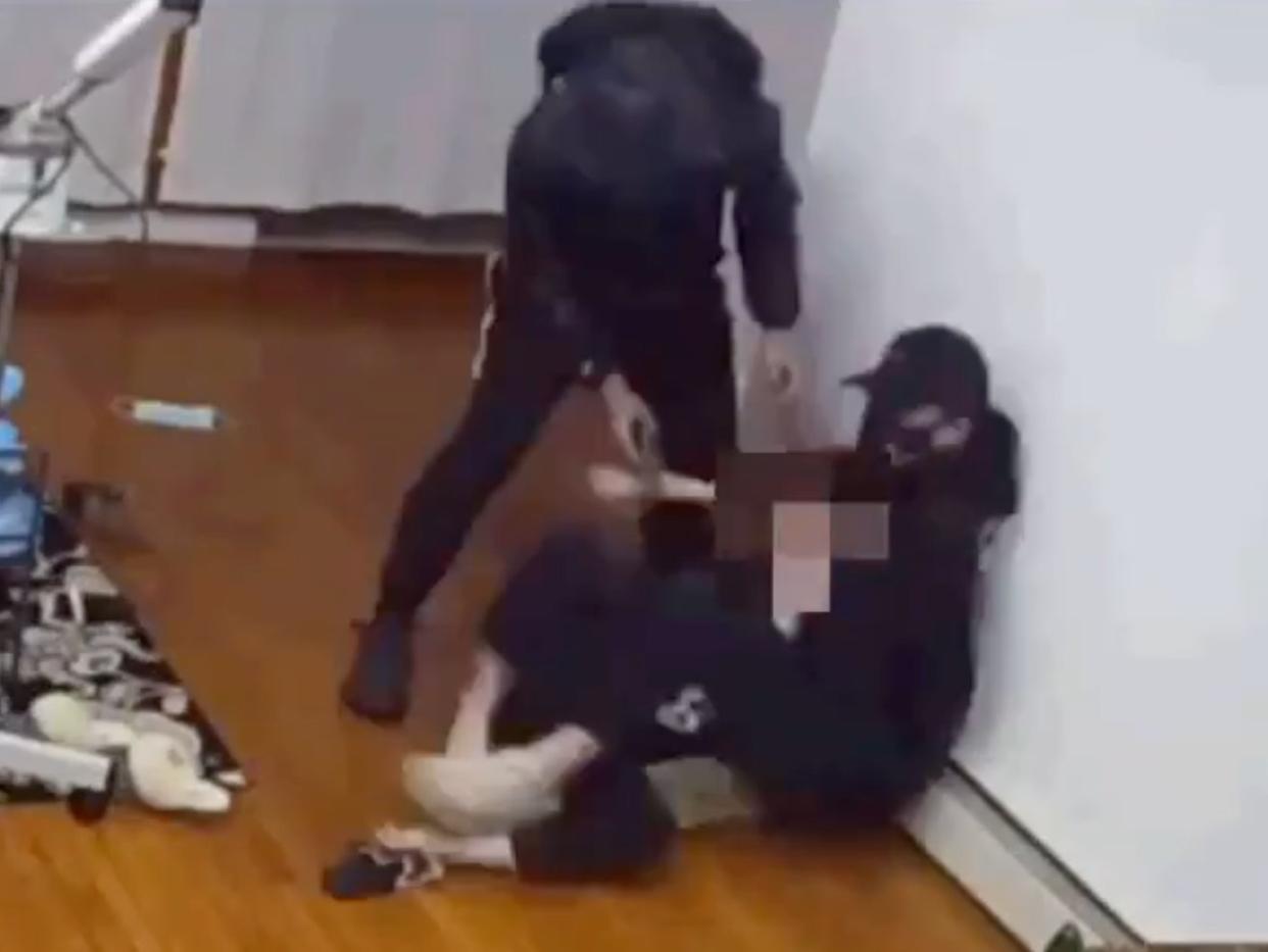 <p>Security footage of a robbery that occurred in Queens, New York City, on Friday 26 February 2021</p> ((NYPD))