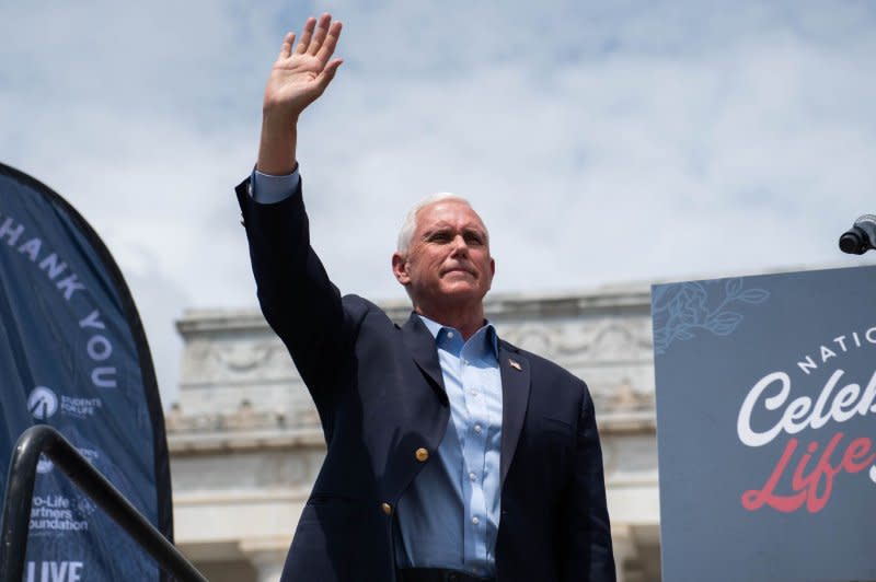 Former Vice President Mike Pence qualified for the first Republican primary debate in Milwaukee earlier this month. File Photo by Annabelle Gordon/UPI