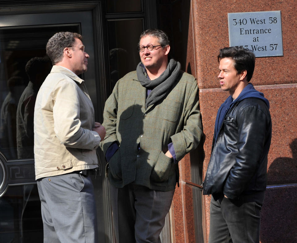 Spotted on Set October 2009 Will Ferrell Adam McKay Mark Wahlberg