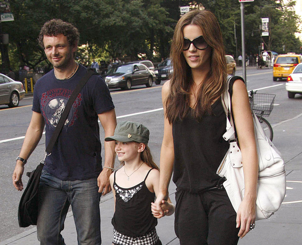 Michael Sheen, Lilly Beckinsale, and Kate Beckinsale (Photo by Marcel Thomas/FilmMagic)