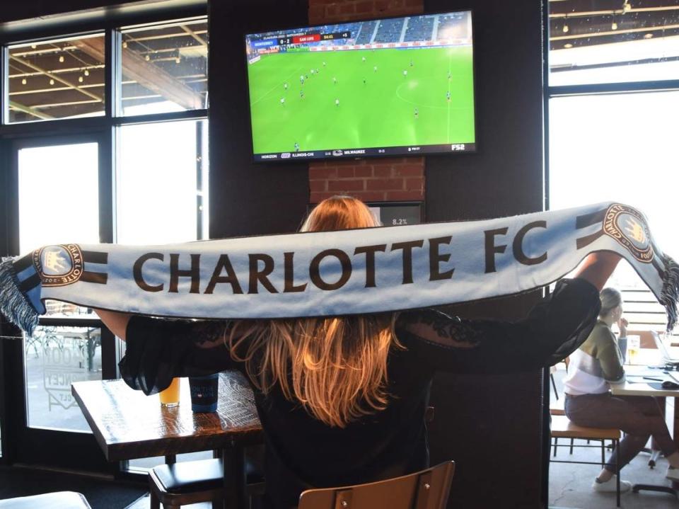 Join a crowd with Charlotte FC spirit at Brewers at 4001 Yancey.
