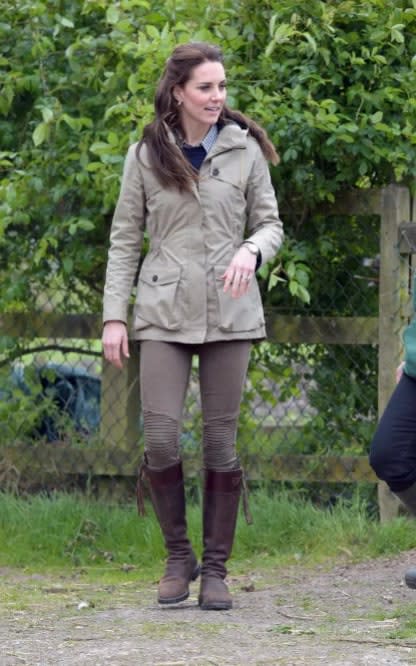 Take a leaf out of The Duchess of Cambridge's book and look to track sole boots for your countryside jaunt - Rex