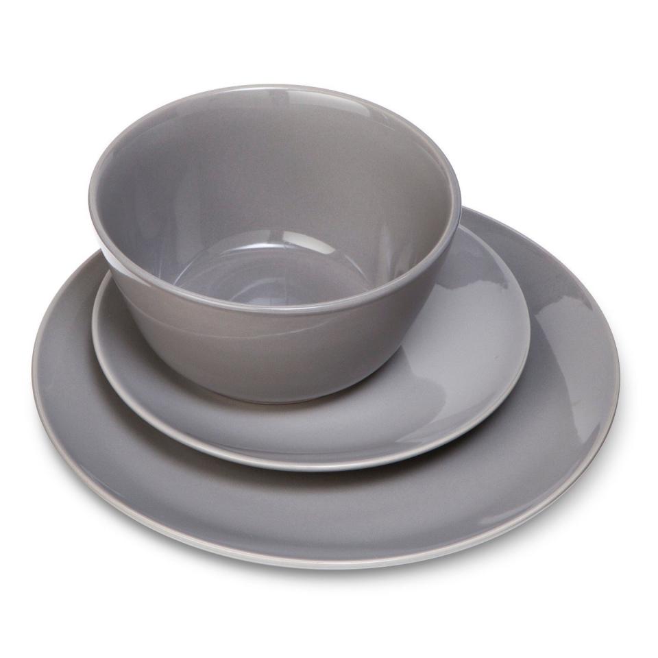 Get this 12-piece set <a href="https://www.target.com/p/coupe-12pc-dinnerware-set-gray-room-essentials-153/-/A-17372658" target="_blank">here</a> for $20.