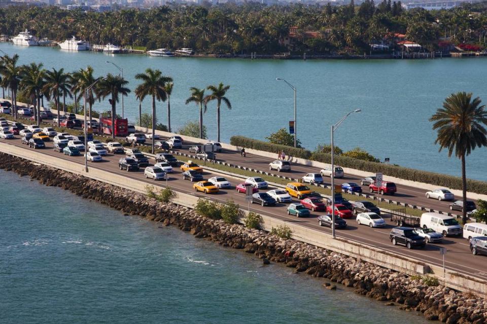 This is a file photo of a traffic jam in Miami Beach in 2012. These people are still there trying to get to Miami Art Week and Art Basel events seven years later. You don’t have to be one of them if you heed several tips to get around Miami and Miami Beach during the popular week in December 2019.