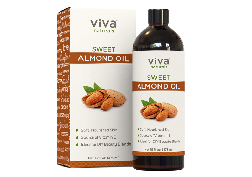 Viva Naturals Sweet Almond Oil. Image via Amazon.