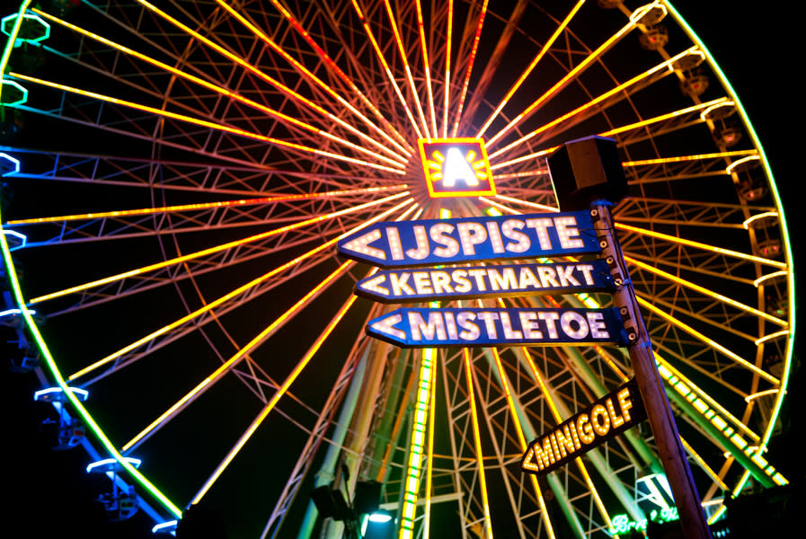 Take in the view from the giant Ferris Wheel