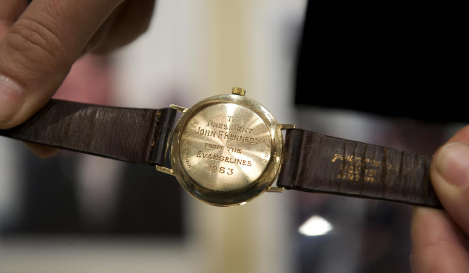most expensive watches in the world, John F. Kennedy, John F. Kennedy watch, John F. Kennedy gift to Jackie kennedy, John F. Kennedy auction, John F. Kennedy auctioned watch