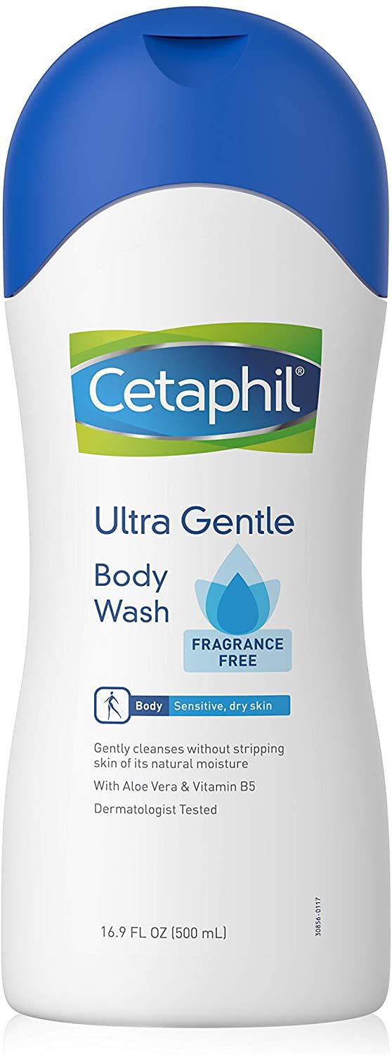 Cetaphil Fragrance-Free Ultra Gentle Refreshing Body Wash, best unscented body wash