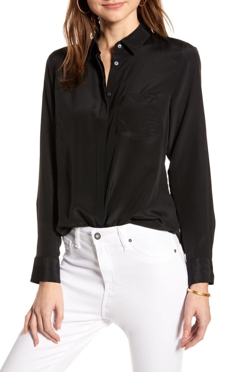 Silk Button-Up Shirt