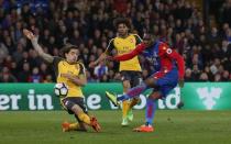 Britain Football Soccer - Crystal Palace v Arsenal - Premier League - Selhurst Park - 10/4/17 Crystal Palace's Christian Benteke scores a goal which is later disallowed Action Images via Reuters / Matthew Childs Livepic