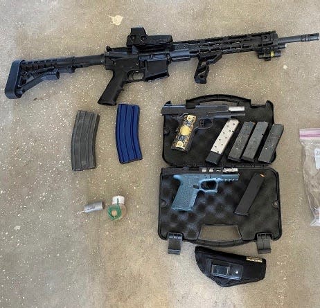 Police said these items were recovered from a residence on Verona Road as they investigated the video of the boy with guns.