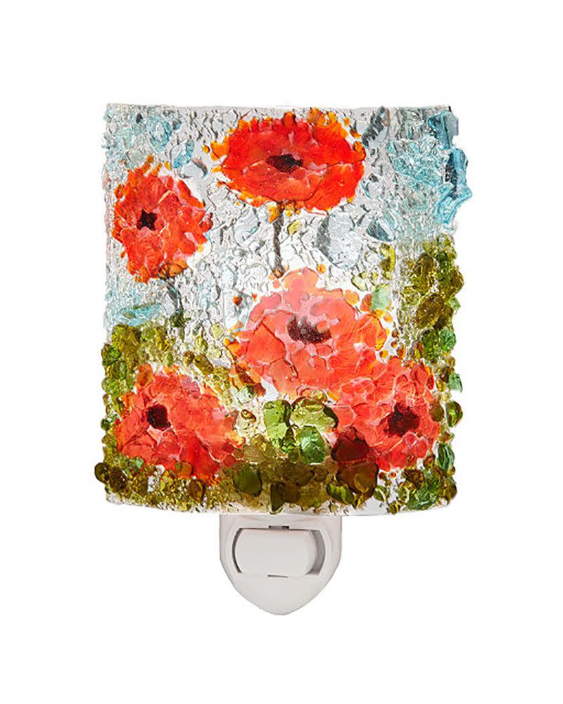 Recycled Glass Poppies Nightlight