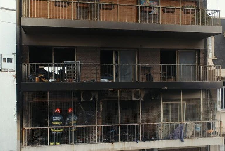 Incendio en un departamento de un edificio en Recoleta