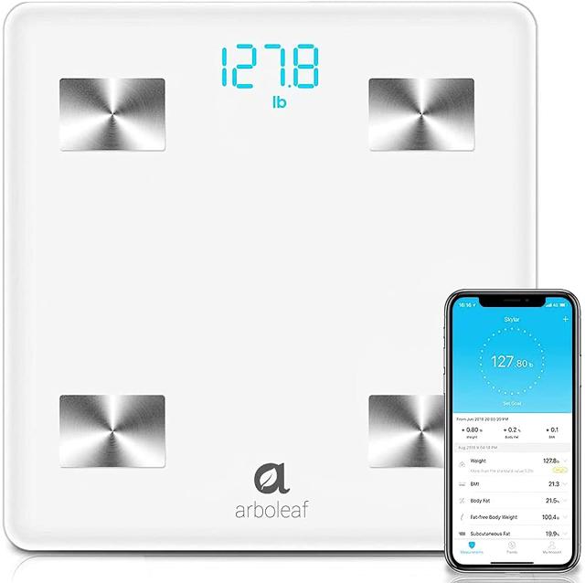 Arboleaf Digital Scale - Smart Scale Wireless Bathroom Weight Scale with  iOS, Android APP, Unlimited Users, Auto Recognition Body Status Analyzer