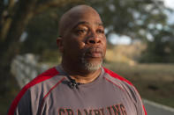 Former Angola prisoner, Curtis Davis, talks about his time at the Louisiana State Penitentiary during a 2021 interview near a former antebellum slave plantation near Angola, La. "Slavery has not been abolished," said Davis, who spent more than 25 years at the penitentiary and is now fighting to change state laws that allow for forced labor in prisons. (AP Photo/ Serginho Roosblad)