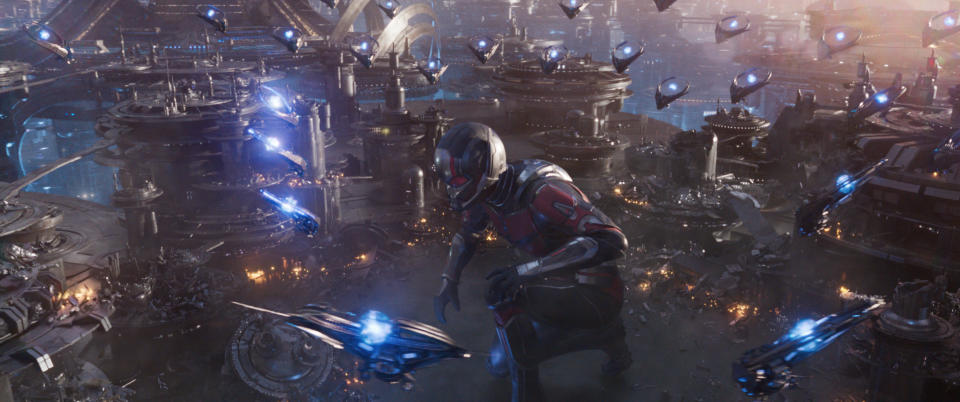 (L-R): Paul Rudd as Scott Lang/Ant-Man in Marvel Studios' ANT-MAN AND THE WASP: QUANTUMANIA. Photo courtesy of Marvel Studios. Â© 2022 MARVEL.