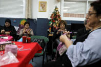 Women participate in a Christmas workshop to teach embroidery and handicrafts in the northern Israeli city of Nazareth December 6, 2018. REUTERS/Ammar Awad