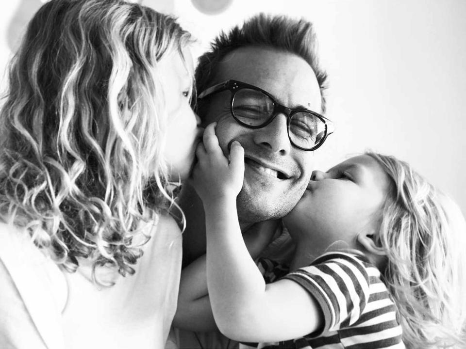 <p>Jacinda Barrett Instagram</p> Gabriel Macht and his kids, daughter Santine and son Luca