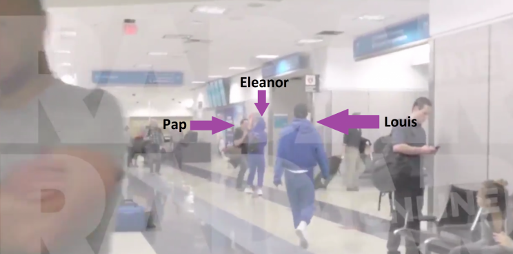 A pap is seen thrusting his camera in Eleanor’s face [RADAR ONLINE]