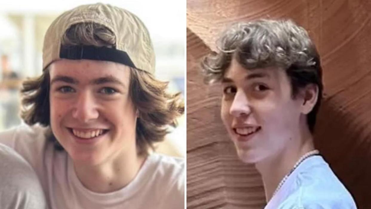 Jordan Parker, left, and Micah Urban, right, suffered serious injuries after an explosion at a New Year's bonfire event just north of Smithers, B.C. (Submitted by the Parker family, Trina Boyd/GoFundMe - image credit)