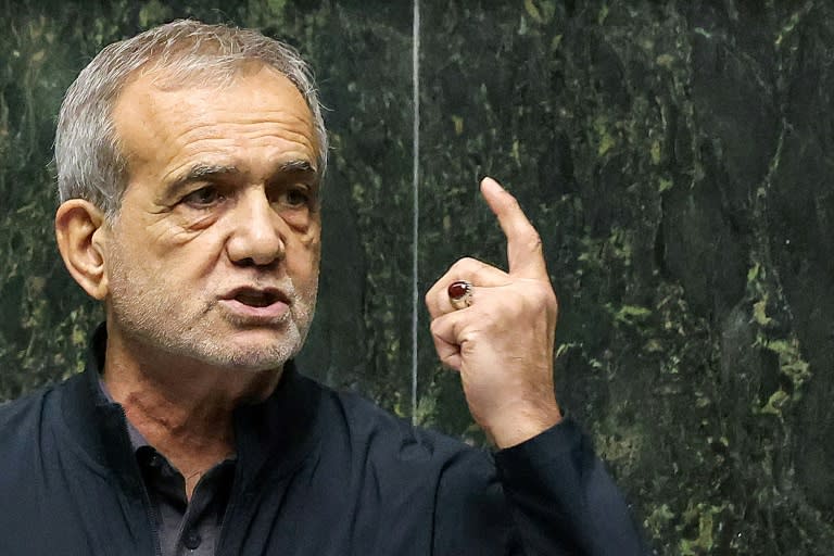 Masoud Pezeshkian was sworn in as Iran's new president on July 30 (ATTA KENARE)