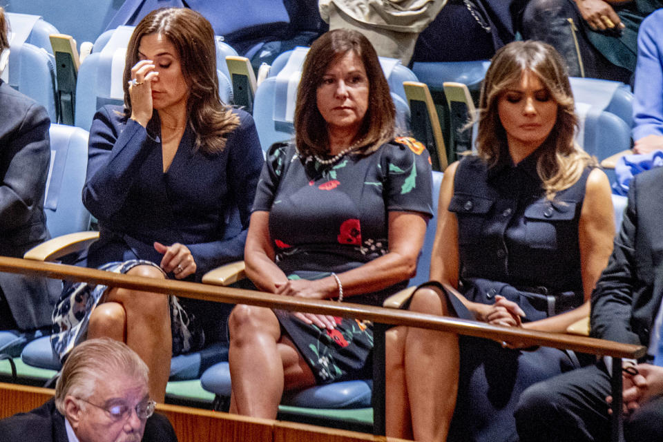Princess Mary seemed unimpressed with Donald Trump’s speech. Photo: AAP