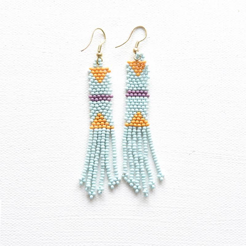 Beaded Fringed Earrings