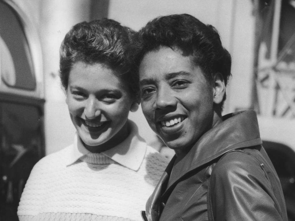 With Althea Gibson in 1958Getty