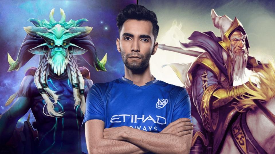 Nigma Galaxy scored its first win of the 2023 Dota Pro Circuit season over OG thanks in large part to the heroics of midlaner SumaiL on Leshrac and Keeper of the Light in games two and three of that hype matchup. (Photos: Nigma Galaxy, Valve Software)