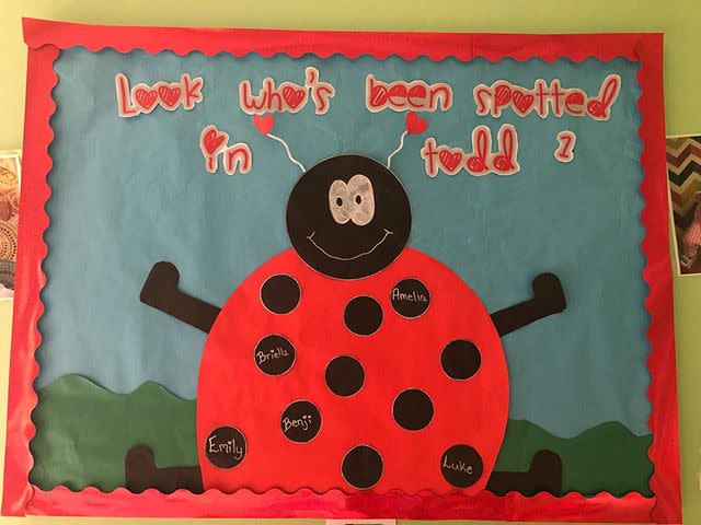 53) Ladybug Bulletin Board