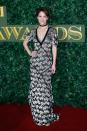 <p>Helen McCrory looked divine in a lightweight floral gown and black choker ensemble. <i>[Photo: Getty]</i> </p>