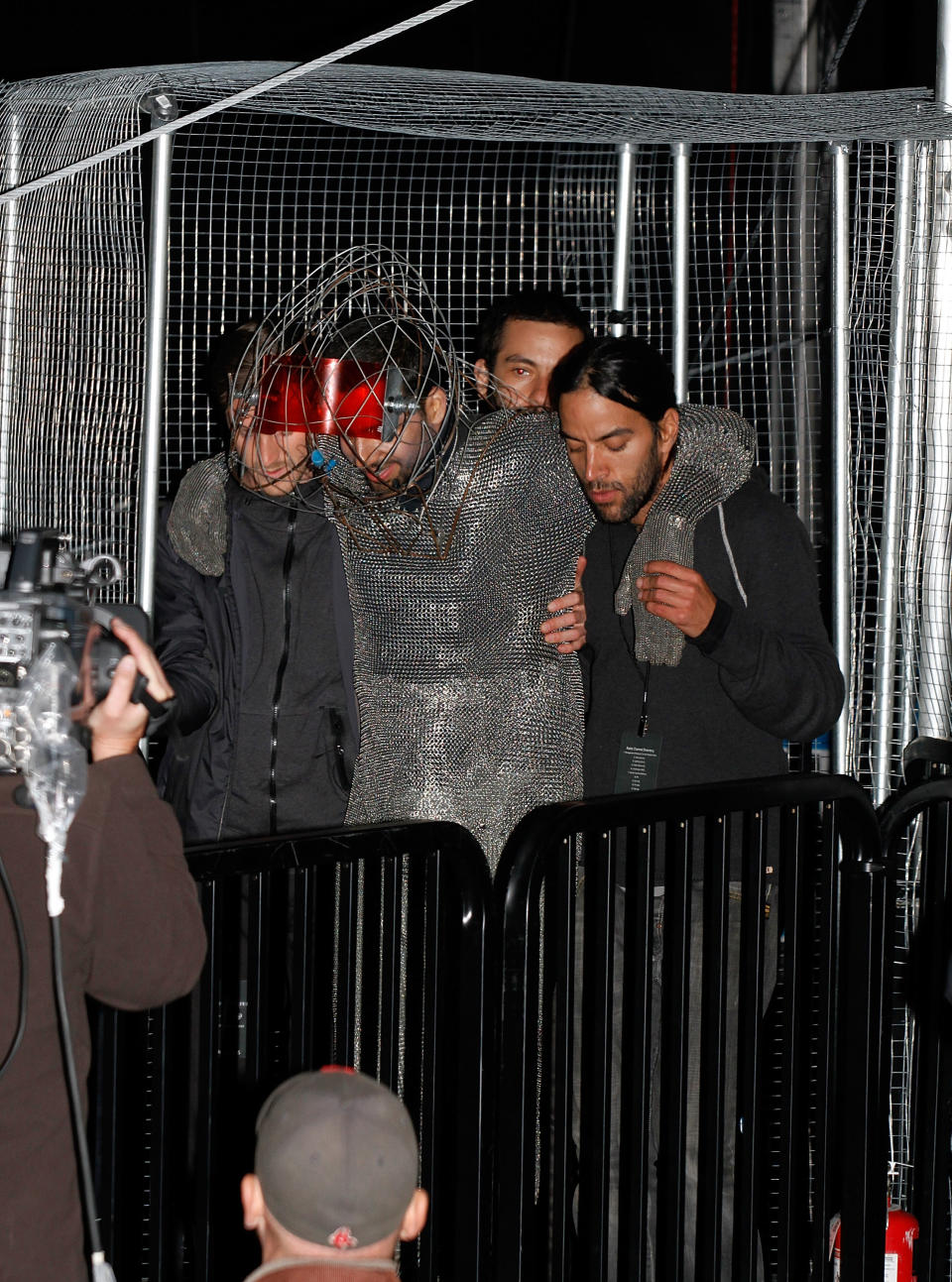 NEW YORK, NY - OCTOBER 08: David Blaine attends the "Electrified: 1 Million Volts Always On" stunt finale at Pier 54 on October 8, 2012 in New York City. (Photo by Laura Cavanaugh/Getty Images)