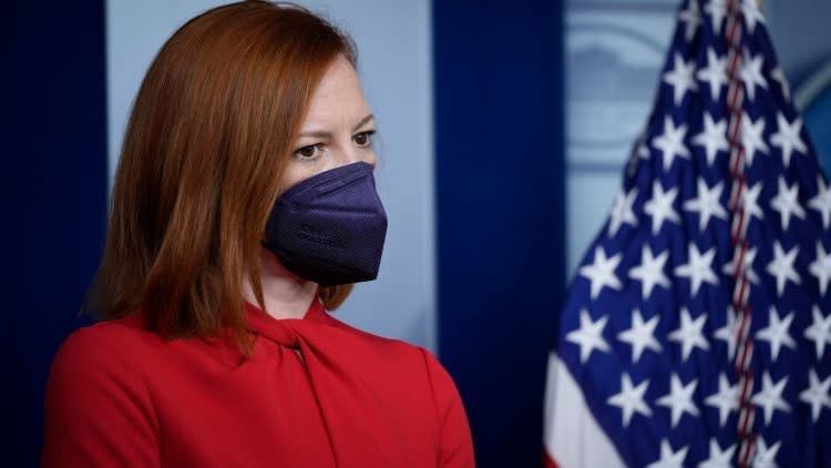 White House Press Secretary Jen Psaki Holds Daily Briefing With HUD Secretary Fudge