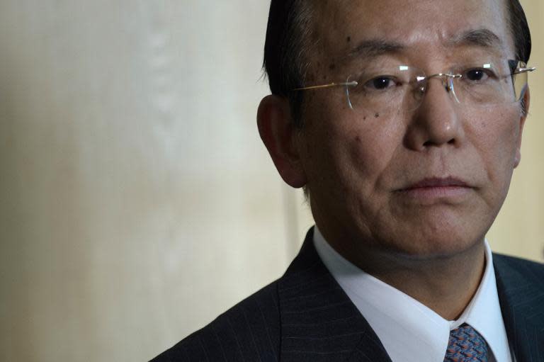 Tokyo 2020 Olympic and Paralympic Games director general and CEO Toshiro Muto speaks to the media after his presentation at the International Olympic Committee (IOC) Executive Board meeting in Rio de Janeiro, Brazil, on February 27, 2015