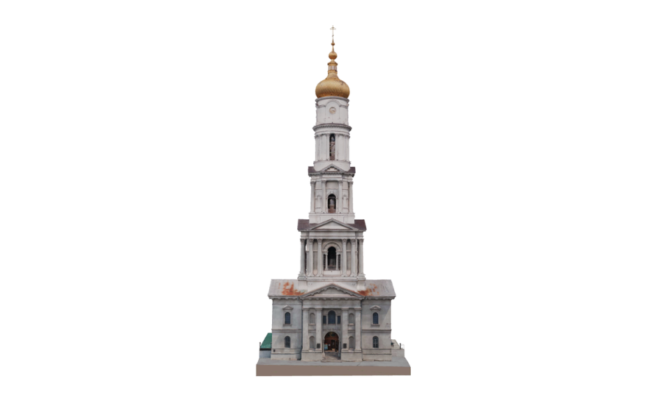 The Bell Tower of the Dormition Cathedral in Kharkiv has been damaged in the war (Google)