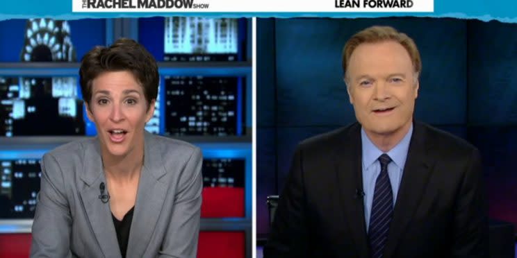 Rachel Maddow; Lawrence O’Donnell (Photos: MSNBC)