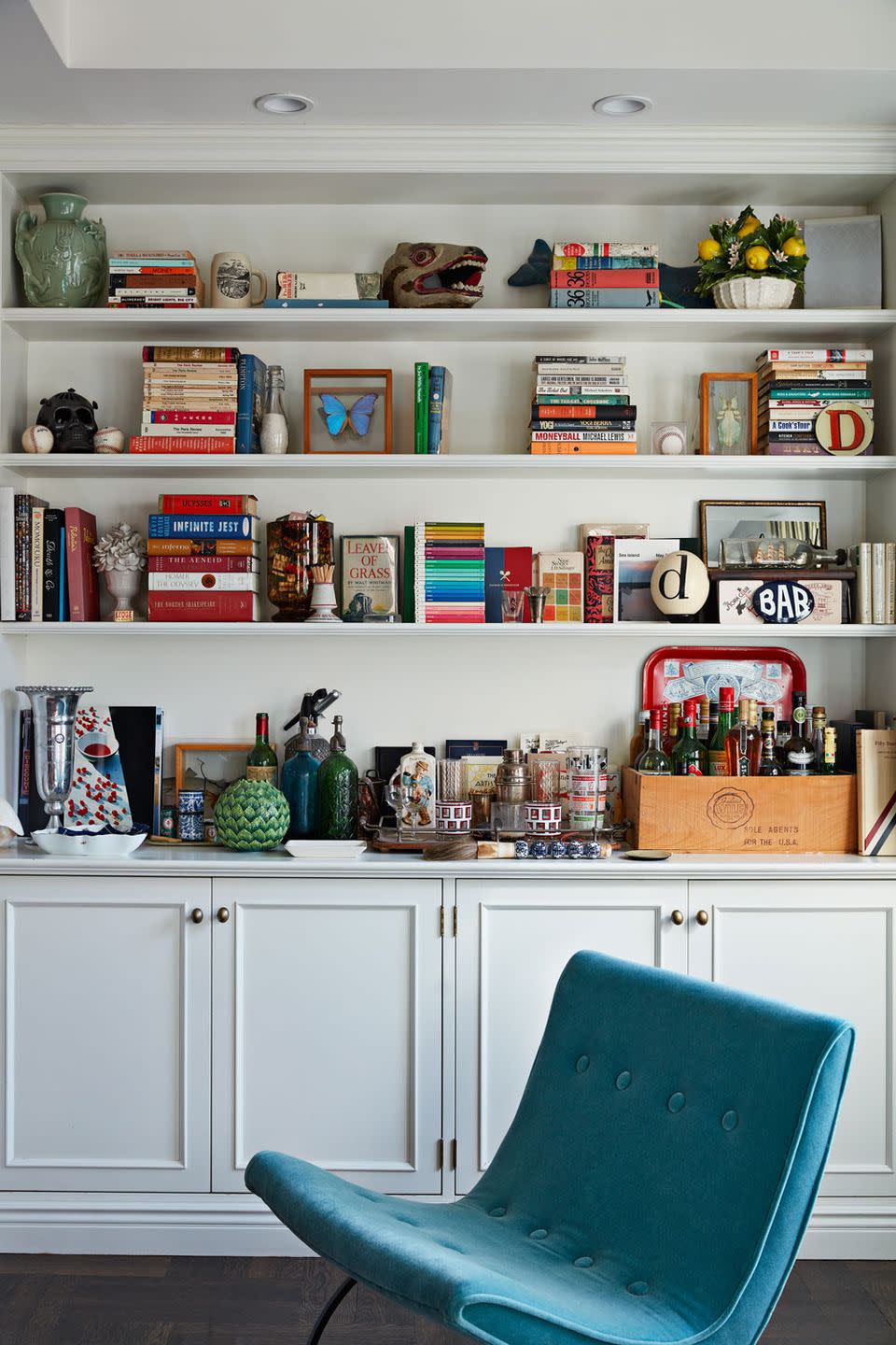 1) Rearrange Your Bookshelves