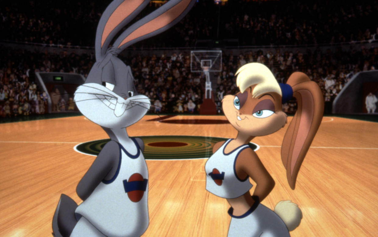 Bugs Bunny and Lola Bunny in the original 'Space Jam.' Lola has been given a makeover for the sequel, 'A New Legacy' (Photo: Warner Bros./courtesy Everett Collection)