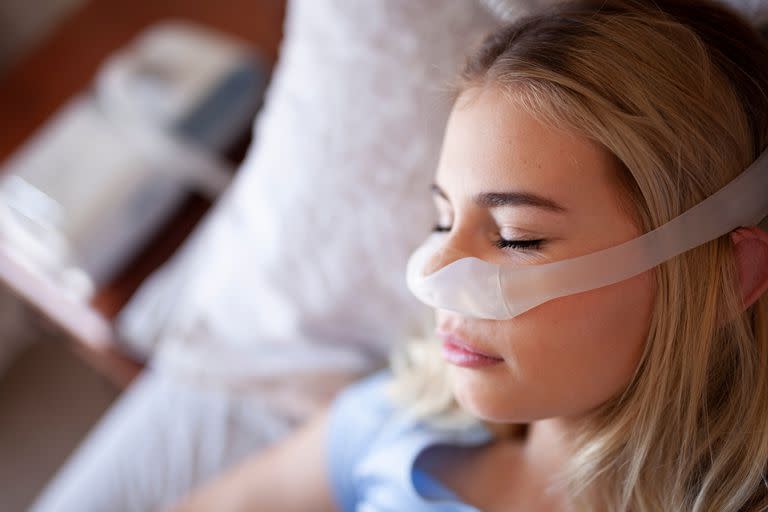 Close up of cpap machine, sleep apnea