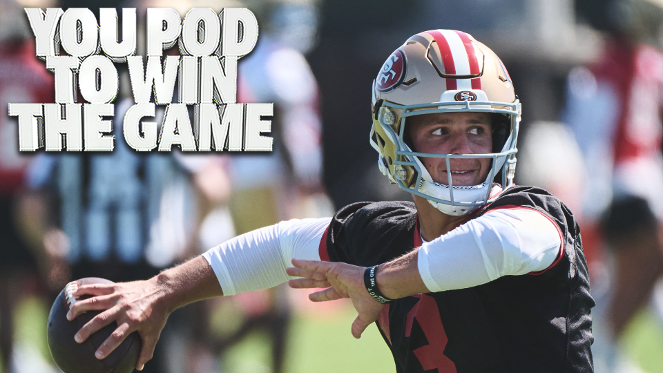 Jul 27, 2023; Santa Clara, CA, USA; San Francisco 49ers quarterback Brock Purdy (13) throws a pass during training camp at the SAP Performance Facility. Mandatory Credit: Robert Edwards-USA TODAY