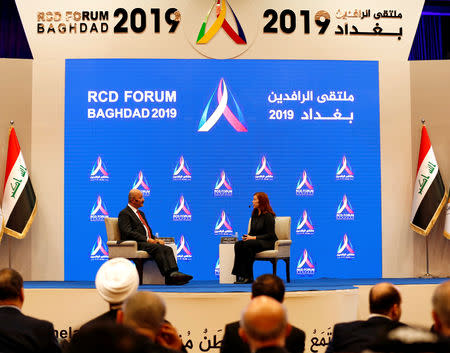 Iraq's President Barham Salih attends a forum in Baghdad, Iraq February 4, 2019. REUTERS/Wissm al-Okili