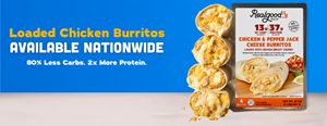 Low Carb Chicken and Pepper Jack Cheese Burritos Available Nationwide