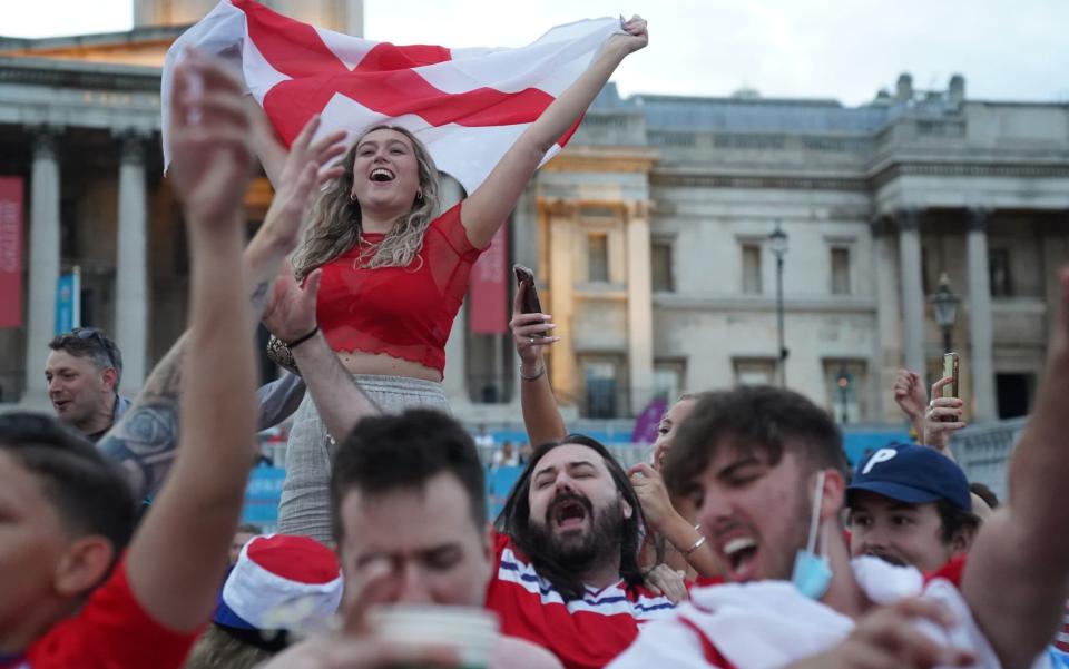 England supporters get an atmosphere going - PA