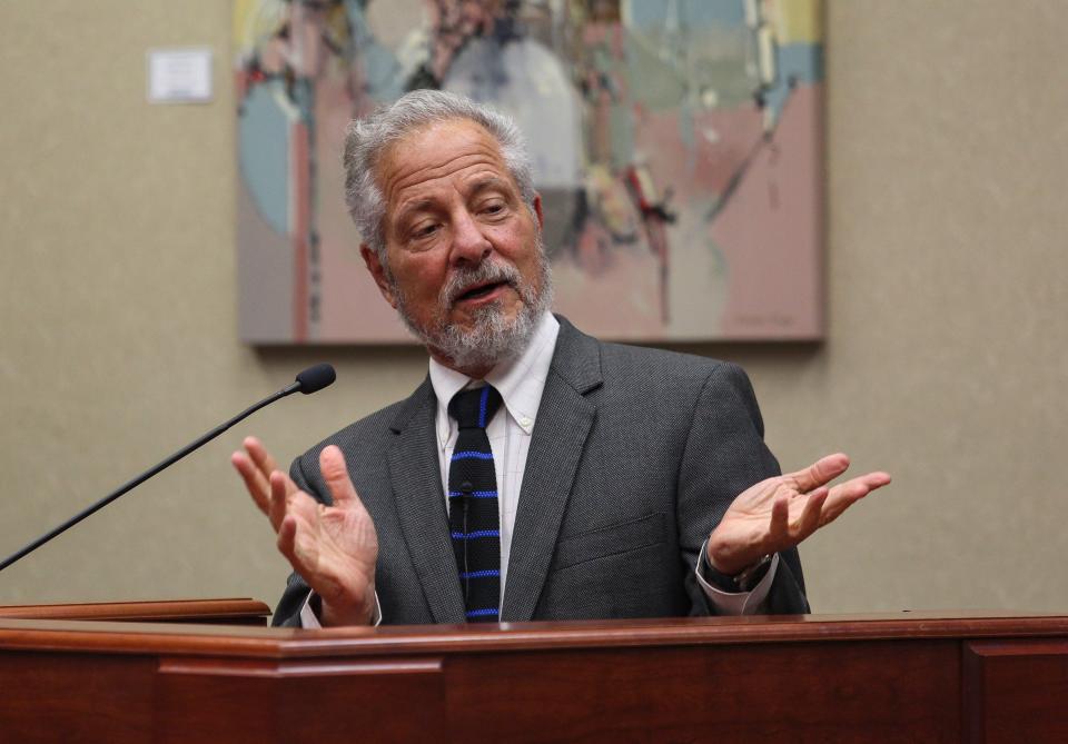 Andres Duany presented his initial observations on downtown Vero Beach's future masterplan and weighed in on the input given from the planning and zoning board, city council and public input, Thursday, Jan. 18, 2024, at Vero Beach City Council.