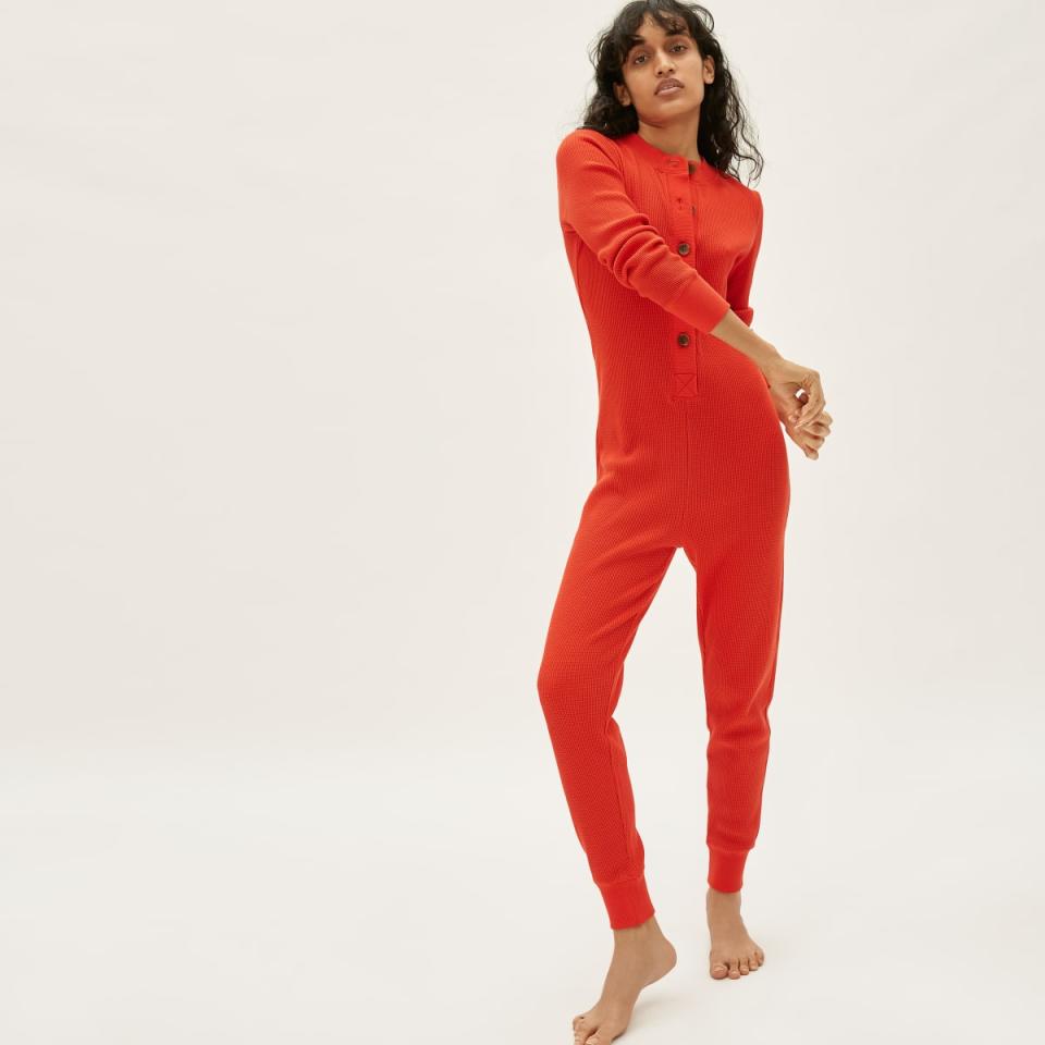 Everlane's new Waffle-Knit Onesie will keep you feeling cute and cozy all winter long.
