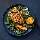 <p>This weeknight meal may look simple, but it’s definitely not basic: Everything from the chicken to the lemons gets cooked on the grill for an exciting and deceptively easy lunch or dinner. </p><p>Get the <strong><a href="https://www.goodhousekeeping.com/food-recipes/a40450332/grilled-lemon-chicken-recipe/" rel="nofollow noopener" target="_blank" data-ylk="slk:Grilled Lemony Chicken and Kale recipe.;elm:context_link;itc:0;sec:content-canvas" class="link ">Grilled Lemony Chicken and Kale recipe.</a></strong> </p>
