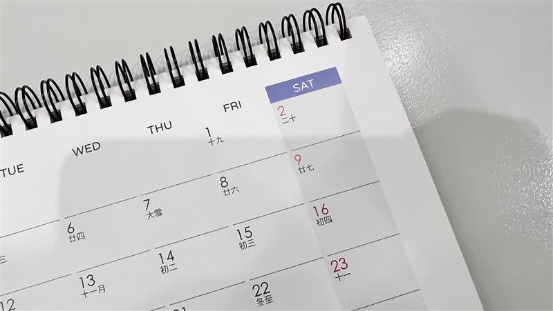 2025年行事曆搶先看，農曆春節放9天。（示意圖／資料照）