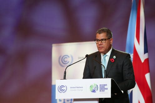 <span class="caption">COP26 president Alok Sharma.</span> <span class="attribution"><a class="link " href="https://www.flickr.com/photos/unfccc/51667837328/in/album-72157720125052264/" rel="nofollow noopener" target="_blank" data-ylk="slk:UNFCCC / twitter;elm:context_link;itc:0;sec:content-canvas">UNFCCC / twitter</a>, <a class="link " href="http://creativecommons.org/licenses/by-nc-sa/4.0/" rel="nofollow noopener" target="_blank" data-ylk="slk:CC BY-NC-SA;elm:context_link;itc:0;sec:content-canvas">CC BY-NC-SA</a></span>