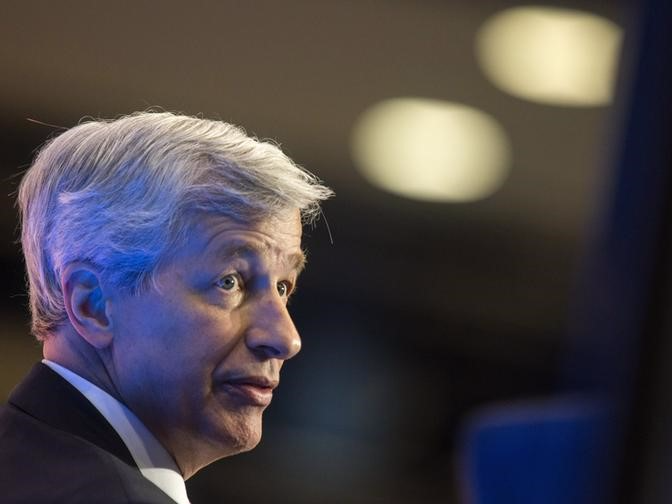 JPMorgan Chase Chairman and Chief Executive James Dimon speaks during the Institute of International Finance Annual Meeting in Washington October 10, 2014. REUTERS/Joshua Roberts
